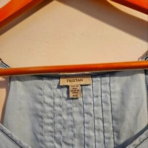 TRISTAN summer flirty lightweight pleated jean dress